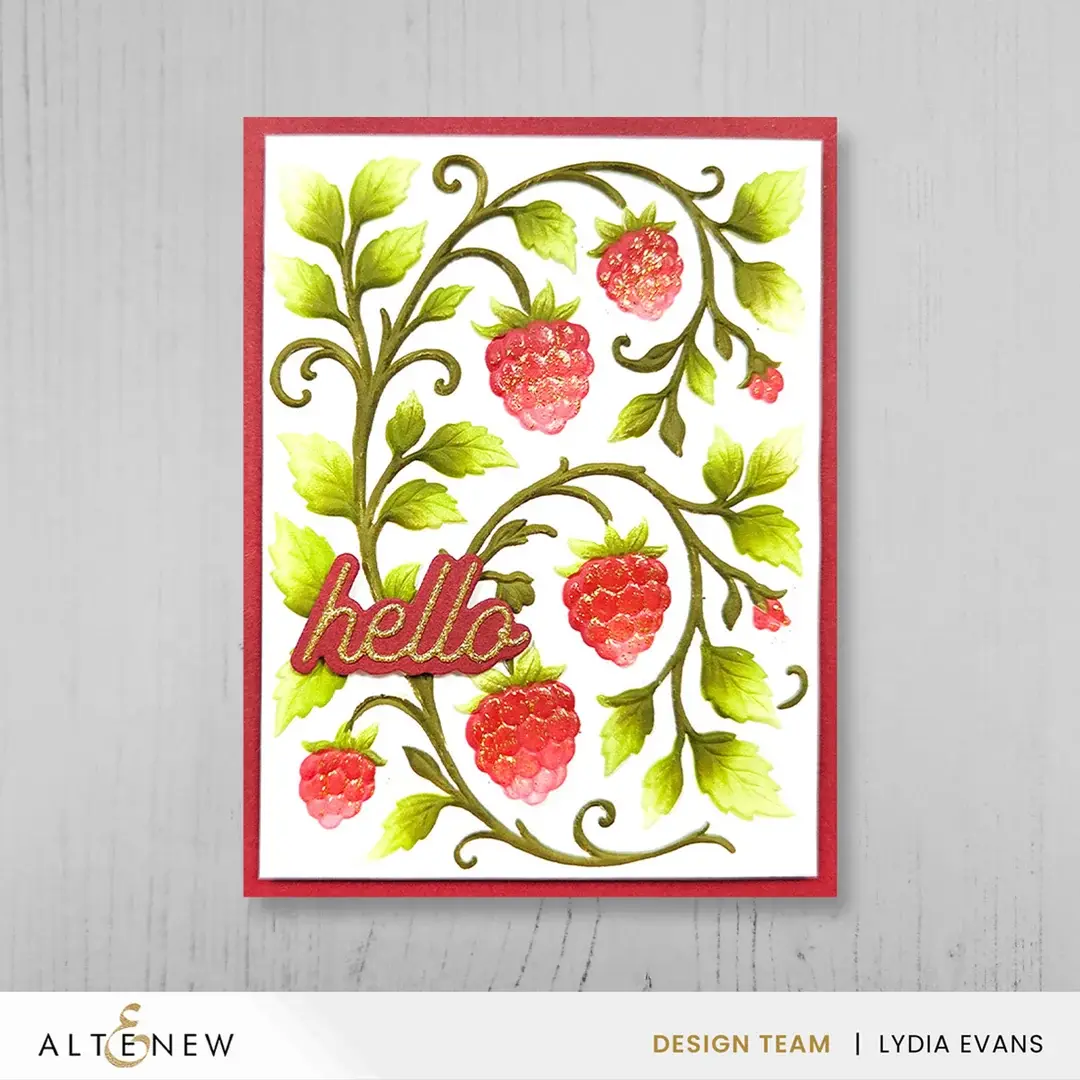 ALTENEW ALTENEW RASPBERRY BLISS 3D EMBOSSING FOLDER AND STENCIL SET BUNDLE