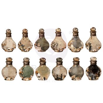 PRIMA PRIMA MADE OF MAGIC POTION BOTTLE TAG PAD 36/PK