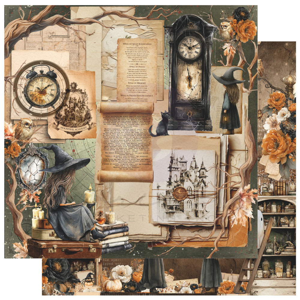 PRIMA PRIMA MADE OF MAGIC ARCANE ARCHIVES 12x12 CARDSTOCK