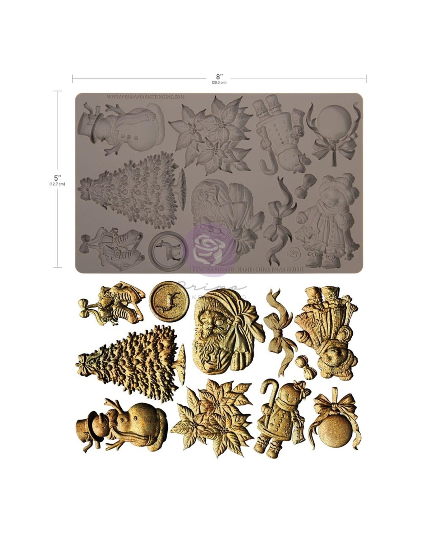 PRIMA PRIMA CHRISTMAS BLUSH DECOR MOULD
