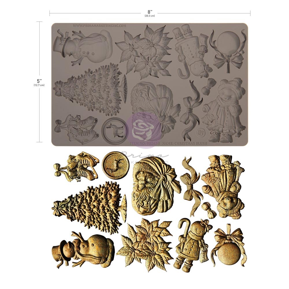 PRIMA PRIMA CHRISTMAS BLUSH DECOR MOULD