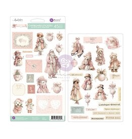 PRIMA PRIMA CHRISTMAS BLUSH AUTOCOLLANTS EN CARTON 45/PK