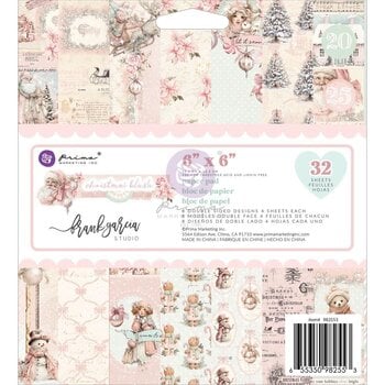 PRIMA PRIMA CHRISTMAS BLUSH 6x6 PAPER PAD 32 SHEETS