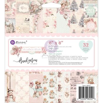 PRIMA PRIMA CHRISTMAS BLUSH 6x6 PAQUET DE PAPIER 32 FEUILLES