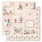 PRIMA PRIMA CHRISTMAS BLUSH SPARKLING TOGETHER 12x12 CARDSTOCK WITH FOIL DETAILS