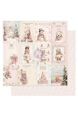PRIMA PRIMA CHRISTMAS BLUSH ON THE NICE LIST 12x12 CARDSTOCK WITH FOIL DETAILS