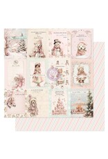 PRIMA PRIMA CHRISTMAS BLUSH SUR LA LISTE DES GENTILS 12x12 PAPIER CARTONNÉ