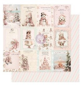 PRIMA PRIMA CHRISTMAS BLUSH SUR LA LISTE DES GENTILS 12x12 PAPIER CARTONNÉ