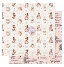 PRIMA PRIMA CHRISTMAS BLUSH TOUS BIEN EMBOUCHÉS 12x12 PAPIER CARTONNÉ