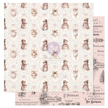 PRIMA PRIMA CHRISTMAS BLUSH TOUS BIEN EMBOUCHÉS 12x12 PAPIER CARTONNÉ