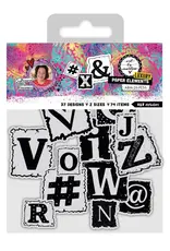 STUDIOLIGHT STUDIOLIGHT ART BY MARLENE L'ART DE L'ALPHABET ÉLÉMENTS DE PAPIER DÉCOUPÉS 74/PK