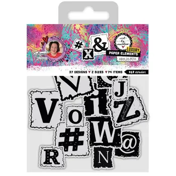 STUDIOLIGHT STUDIOLIGHT ART BY MARLENE ALPHABET ART PAPER ELEMENTS DIE-CUT 74/PK