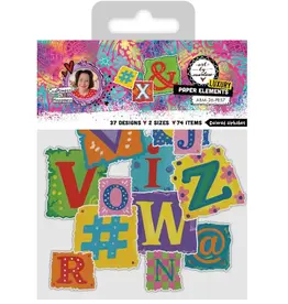 STUDIOLIGHT STUDIOLIGHT ART BY MARLENE L'ART DE L'ALPHABET COLORÉ ÉLÉMENTS DE PAPIER DÉCOUPÉS 74/PK