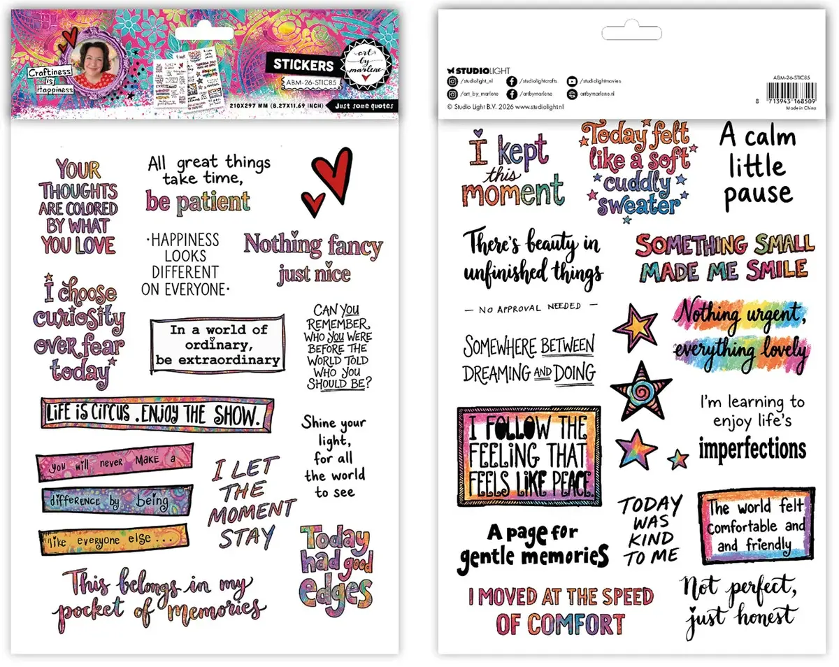 STUDIOLIGHT STUDIOLIGHT ART BY MARLENE JUST SOME QUOTES 2 SHEETS