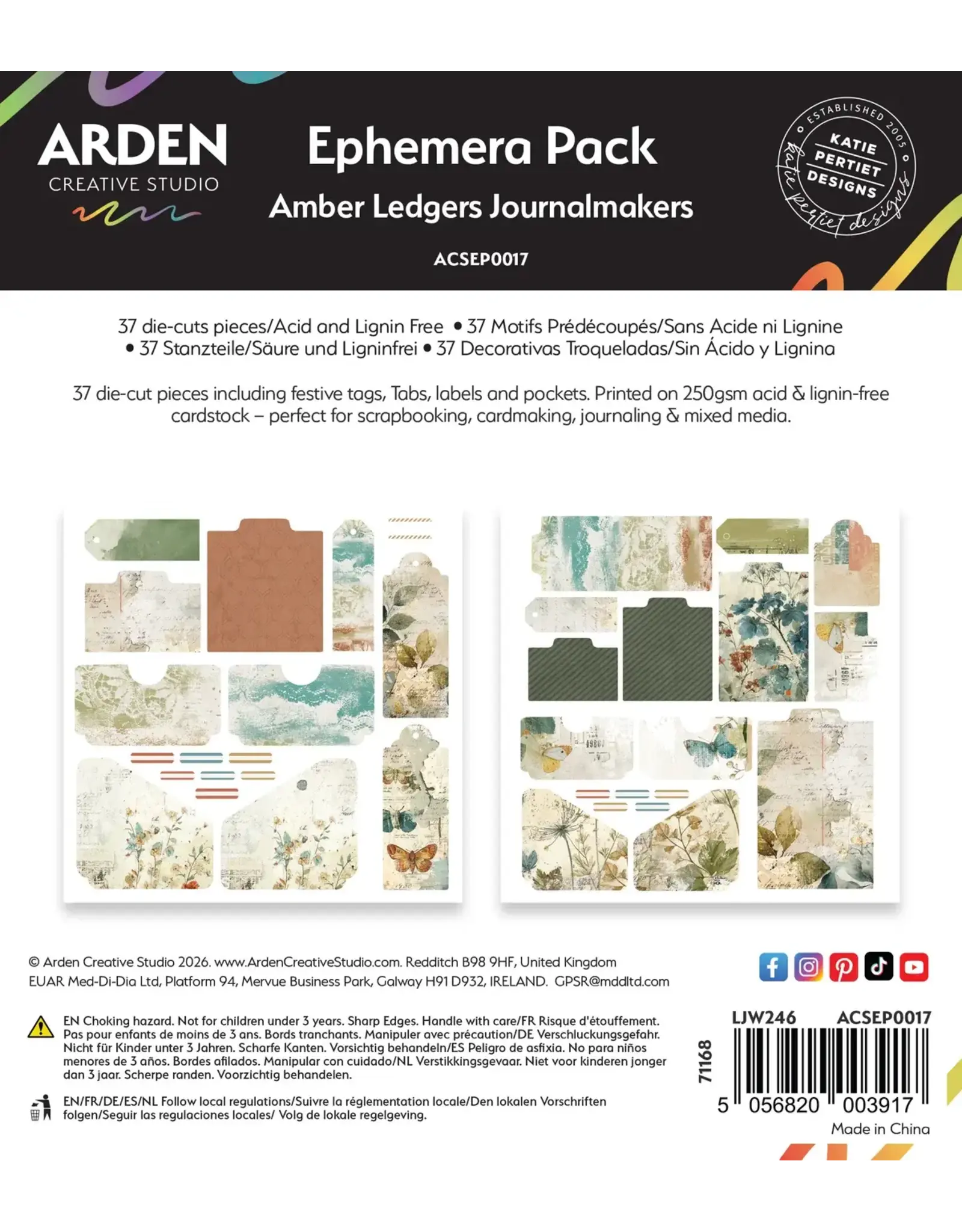 ARDEN CREATIVE STUDIO ARDEN CREATIVE STUDIO AMBER LEDGERS JOURNAL ÉPHÉMÈRE DÉCOUPES