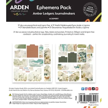 ARDEN CREATIVE STUDIO ARDEN CREATIVE STUDIO AMBER LEDGERS JOURNALMAKERS EPHEMERA DIE-CUTS