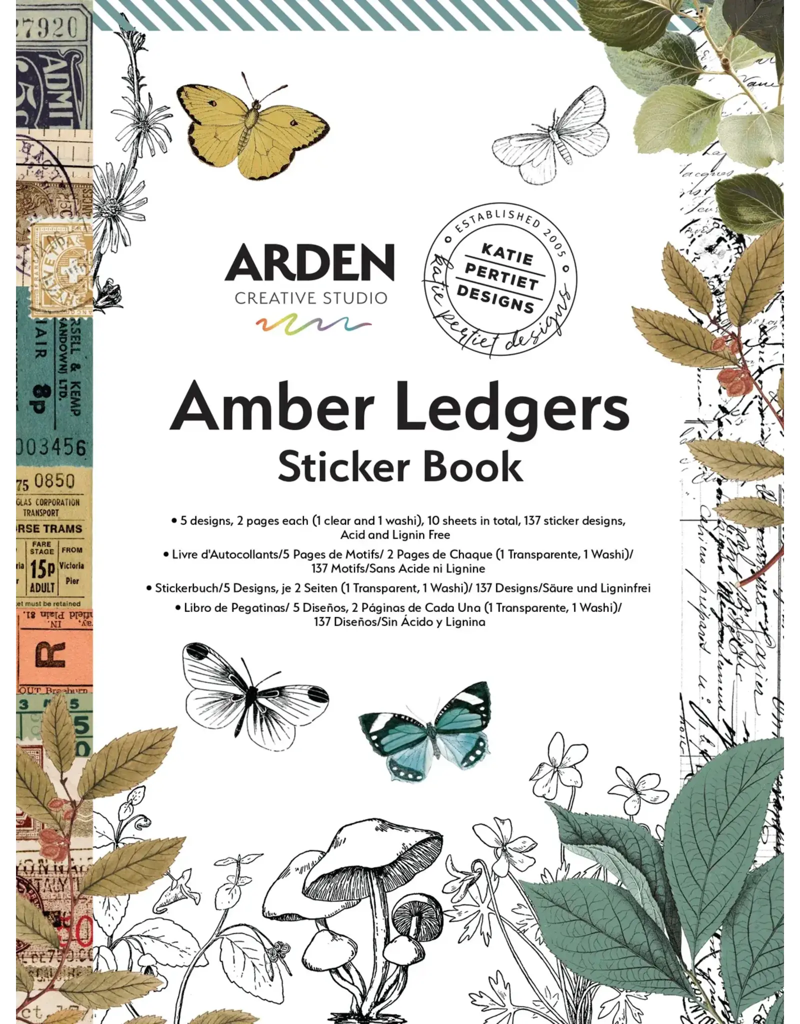 ARDEN CREATIVE STUDIO ARDEN CREATIVE STUDIO AMBER LEDGERS LIVRE D'AUTOCOLLANT