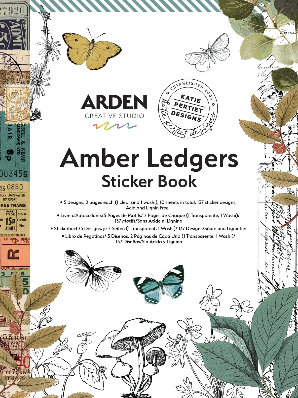 ARDEN CREATIVE STUDIO ARDEN CREATIVE STUDIO AMBER LEDGERS STICKER BOOK