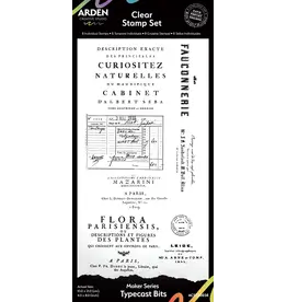 ARDEN CREATIVE STUDIO ARDEN CREATIVE STUDIO MAKER SERIES MORCEAUX "TYPECAST" 4x8 ENSEMBLE DE TAMPONS CLAIRS