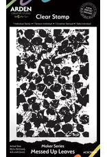 ARDEN CREATIVE STUDIO ARDEN CREATIVE STUDIO MAKER SERIES FEUILLES DÉSORDONNÉES 4x6 TAMPON CLAIR ARRIÈRE-PLAN