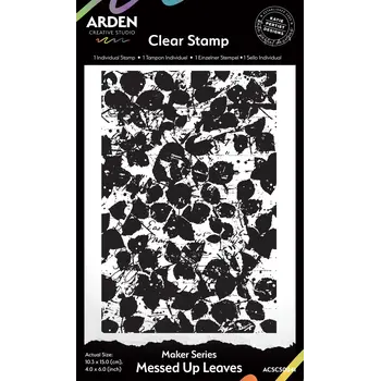 ARDEN CREATIVE STUDIO ARDEN CREATIVE STUDIO MAKER SERIES MESSED UP LEAVES 4x6 BACKGROUND CLEAR STAMP