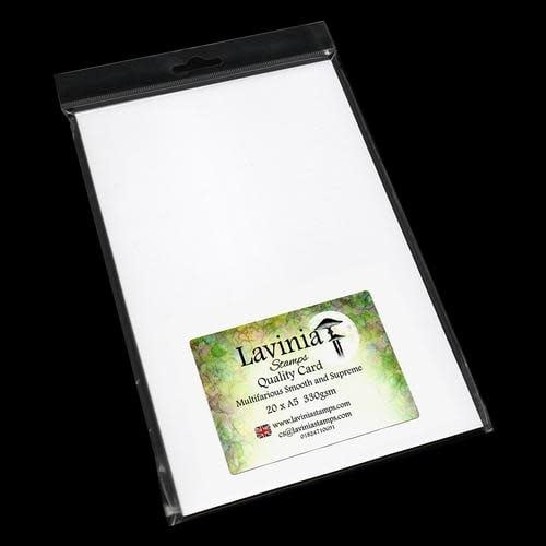 LAVINIA STAMPS LAVINIA QUALITY CARD MULTIFARIOUS SMOOTH AND SUPREME WHITE A5 20PC