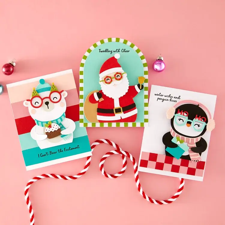 SPELLBINDERS SPELLBINDERS SPECTACULAR HOLIDAY SENTIMENTS CLEAR STAMP & DIE SET