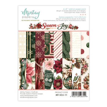 MINTAY MINTAY SEASON OF JOY 6x8 ADD-ON PAPER PAD 24 SHEETS