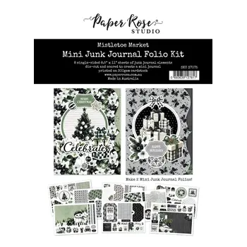 PAPER ROSE PAPER ROSE MISTLETOE MARKET 8.5x11 MINI JUNK JOURNAL FOLIO KIT