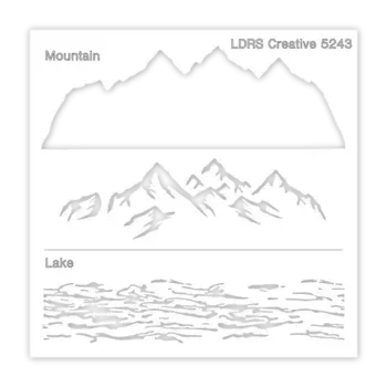 LDRS CREATIVE LDRS CREATIVE MOUNTAIN & LAKE LAYERING STENCIL