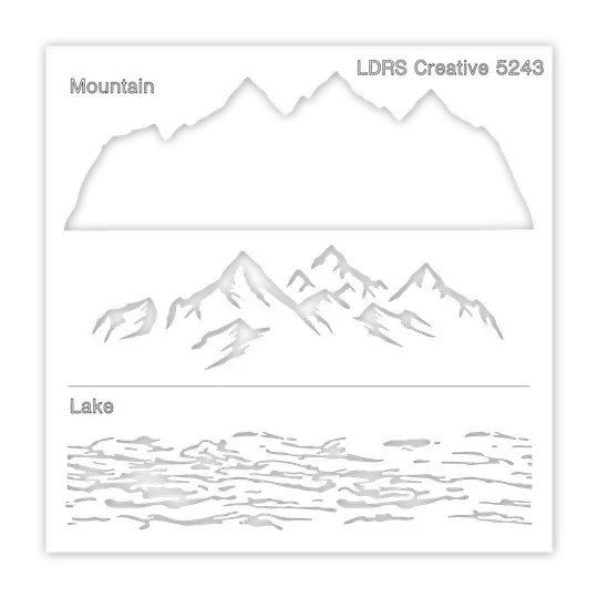 LDRS CREATIVE LDRS CREATIVE MOUNTAIN & LAKE LAYERING STENCIL