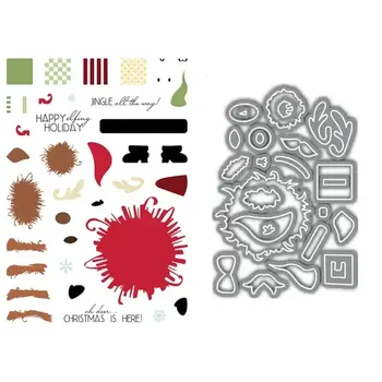 LDRS CREATIVE LDRS CREATIVE FUZZY WUZZIES HAPPY ELFING HOLIDAY STAMP & DIE SET