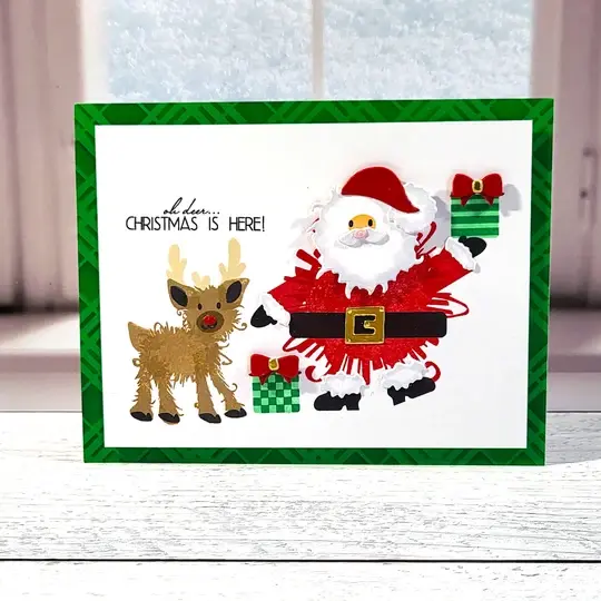 LDRS CREATIVE LDRS CREATIVE FUZZY WUZZIES JOYEUX "ELFING" FÊTES TAMPONS ET MATRICES DE DÉCOUPE