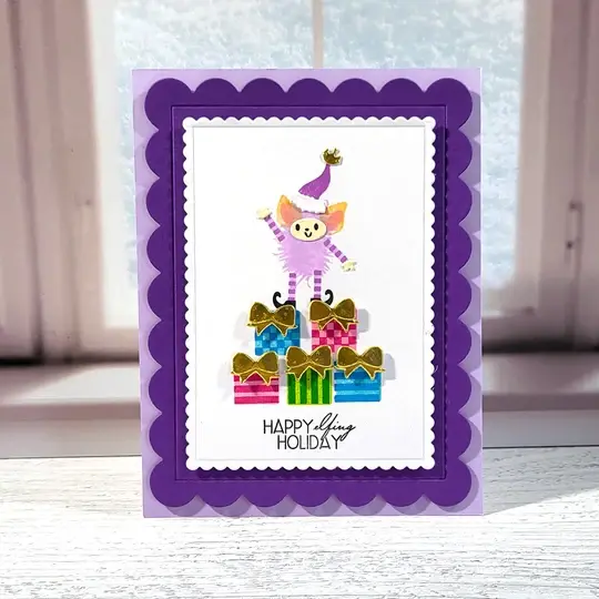 LDRS CREATIVE LDRS CREATIVE FUZZY WUZZIES JOYEUX "ELFING" FÊTES TAMPONS ET MATRICES DE DÉCOUPE