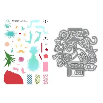 LDRS CREATIVE LDRS CREATIVE FUZZY WUZZIES "GRUMPLETON" GRINCHEUSE TAMPONS ET MATRICES DE DÉCOUPE