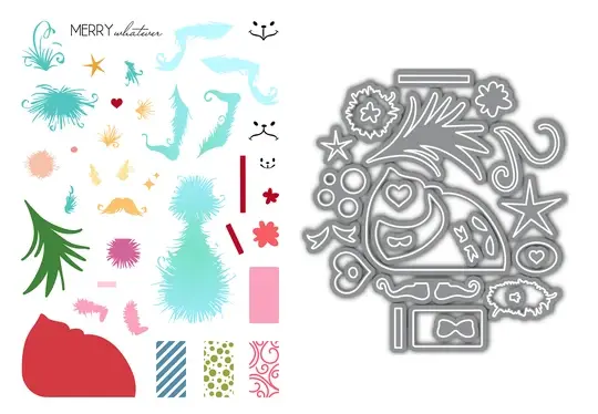 LDRS CREATIVE LDRS CREATIVE FUZZY WUZZIES GRUMPY GRUMPLETON STAMP & DIE SET