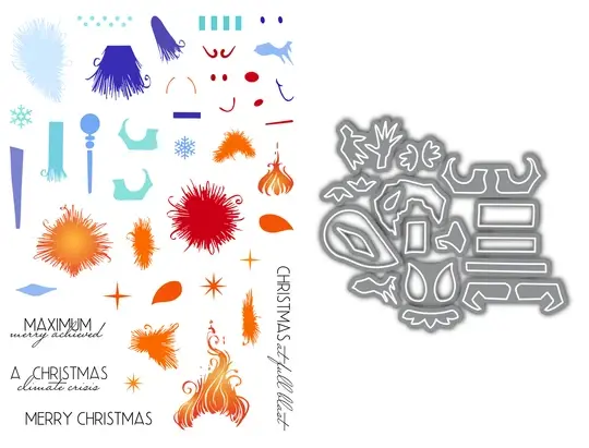 LDRS CREATIVE LDRS CREATIVE FUZZY WUZZIES A MISERLY SEASON STAMP & DIE SET