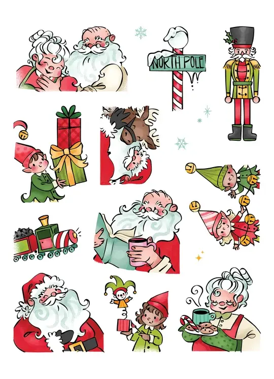 LDRS CREATIVE LDRS CREATIVE NORTH POLE POSTAGE COLLAGE CLEAR STAMP SET