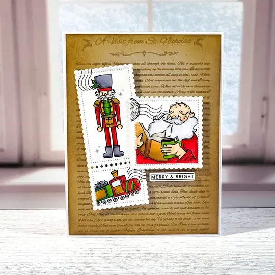 LDRS CREATIVE LDRS CREATIVE NORTH POLE POSTAGE COLLAGE CLEAR STAMP SET