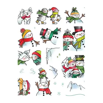 LDRS CREATIVE LDRS CREATIVE FROSTY FRIENDS POSTAGE COLLAGE CLEAR STAMP SET