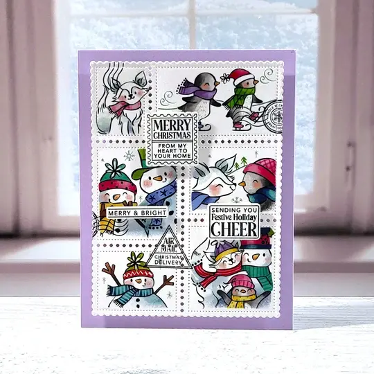 LDRS CREATIVE LDRS CREATIVE FROSTY FRIENDS POSTAGE COLLAGE CLEAR STAMP SET
