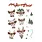 LDRS CREATIVE LDRS CREATIVE PATCHWORK REINDEER GAMES POSTAGE COLLAGE CLEAR STAMP SET