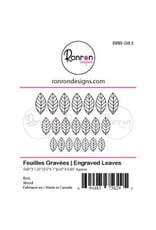 RONRON DESIGNS RONRON DESIGNS FEUILLES GRAVEÉS PIÈCES EN BOIS
