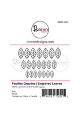 RONRON DESIGNS RONRON DESIGNS FEUILLES GRAVEÉS WOOD PIECES