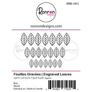 RONRON DESIGNS RONRON DESIGNS FEUILLES GRAVEÉS PIÈCES EN BOIS