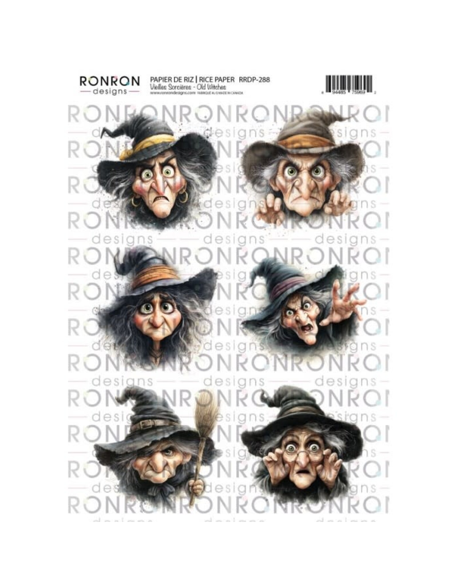 RONRON DESIGNS RONRON DESIGNS VIEILLES SORCIÈRES PAPIER DE RIZ