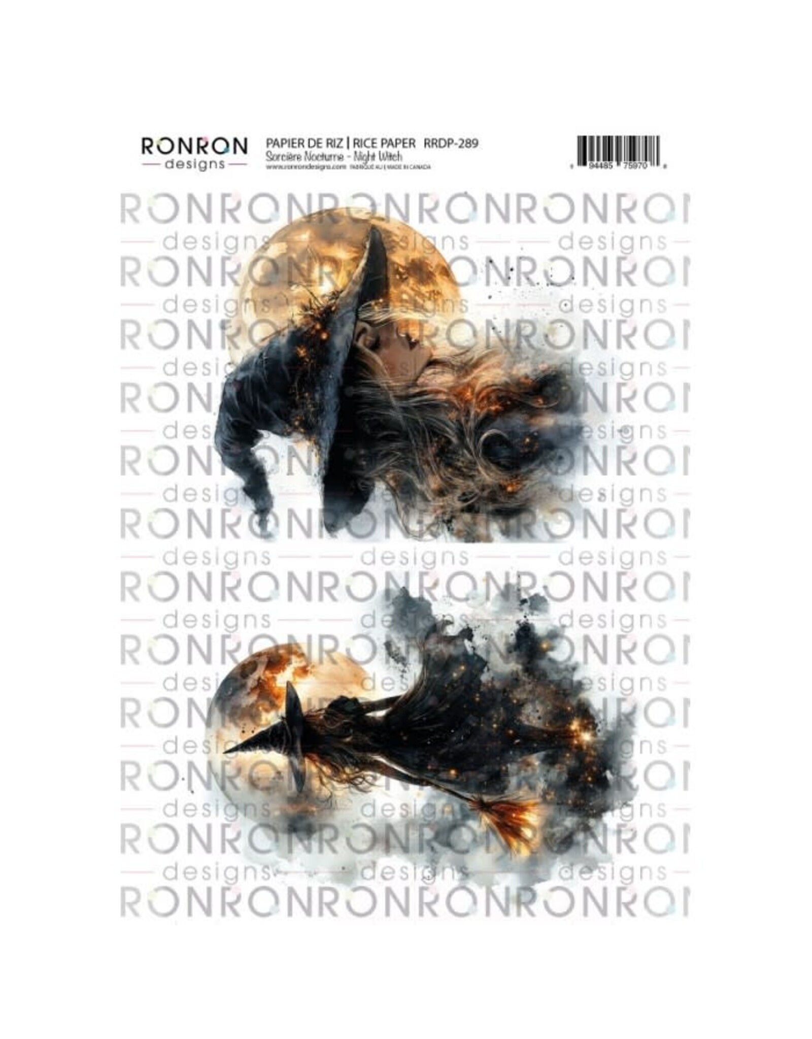 RONRON DESIGNS RONRON DESIGNS SORCIÈRE NOCTURNE PAPIER DE RIZ