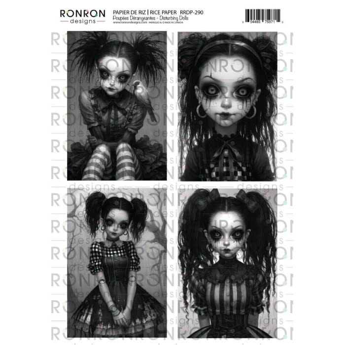 RONRON DESIGNS RONRON DESIGNS POUPÉES DÉRANGEANTES RICE PAPER