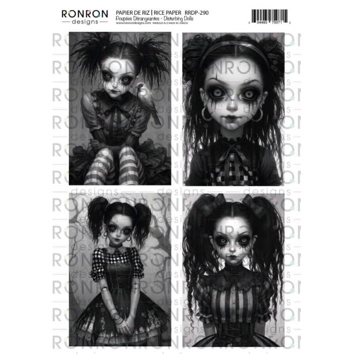 RONRON DESIGNS RONRON DESIGNS POUPÉES DÉRANGEANTES RICE PAPER