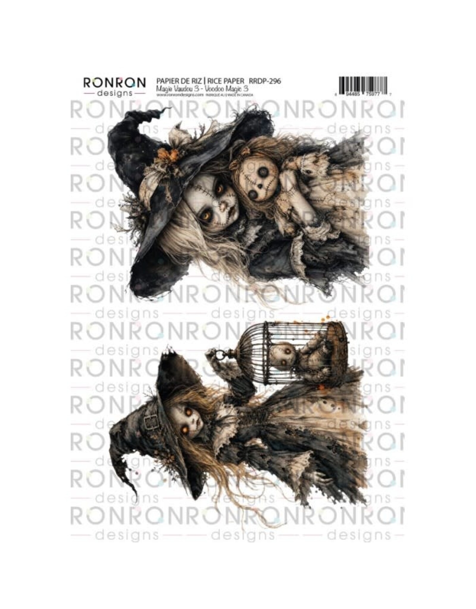RONRON DESIGNS RONRON DESIGNS MAGIE VOUDOU 3 PAPIER DE RIZ